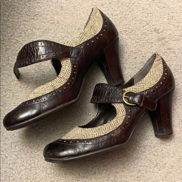 Tweed and leather Aerosoles Roleplay SOLD - Picture 2 of 8